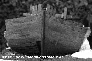 modell av vraket V1:s f�rskepp, byggd av Harry Alopaeus