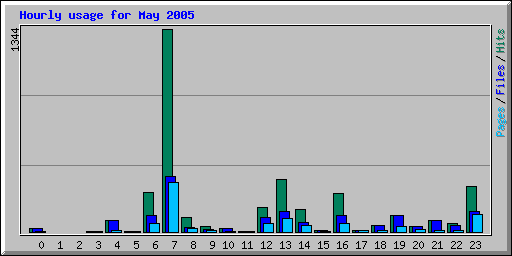 Hourly usage for May 2005