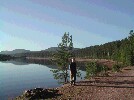 Fiskedamm vid sen