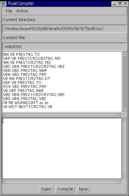 Opened file