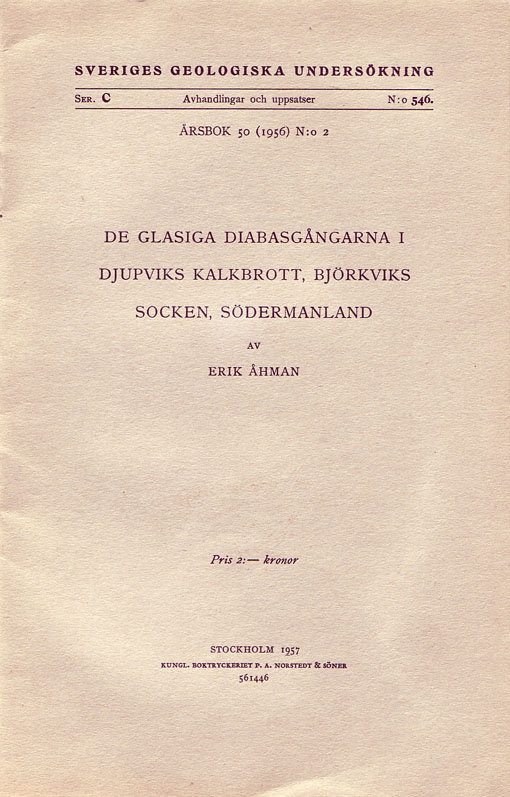 Sveriges Geologiska Undersökning ser C N:o 546 1956:2