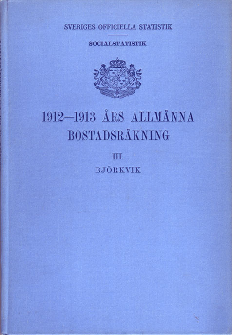 Sveriges Officiella Statistik Socialstatistik 1912-1913