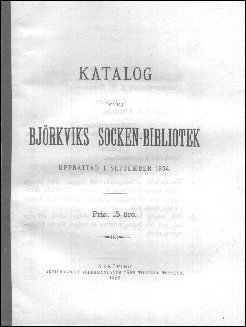 Katalog fver Bjrkviks socken-bibliotek