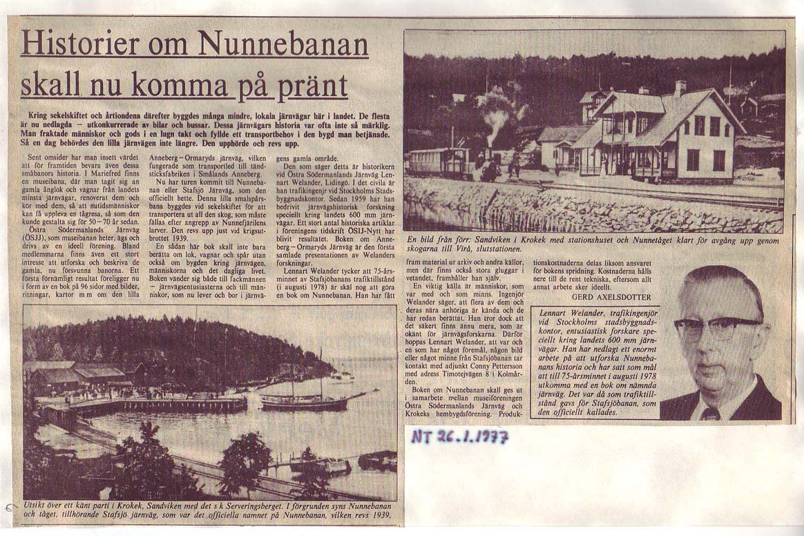 NorrköpingsTidningar 770126 Nunnebanan