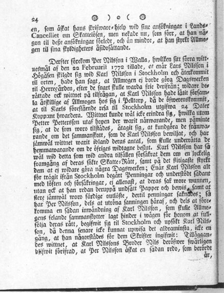 Jönåkers Urtima Härads-Rätts Protocoll och  laga kraft wundne Utslag, af den 2. Juni 1773...