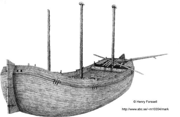 present state of the wreck with masts still standing