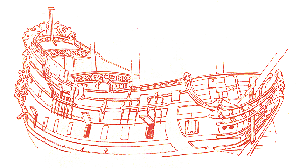 Drawing of a frigate